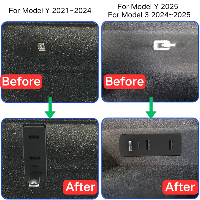 Tesla Model 3 2024–2025 Y 2021 - Usb Hub incelemesi ve fiyatı